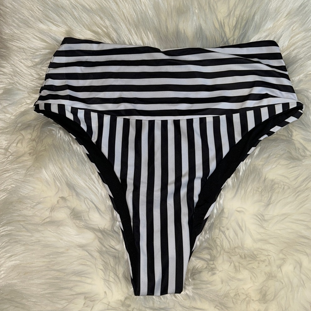 New! CiCiBird High-waist Striped Bikini Bottom